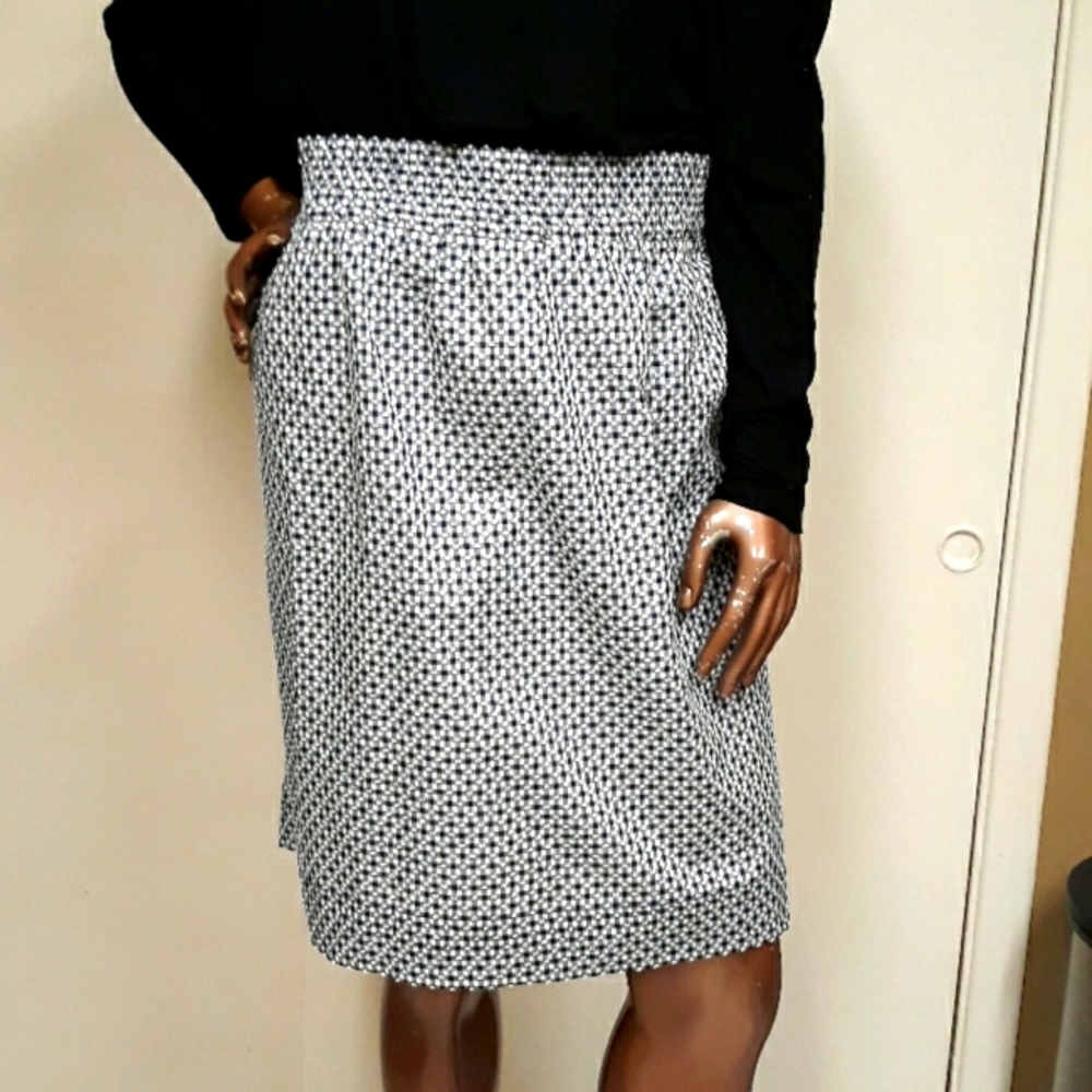 Talbots Gingham Dot XL Full Figure Woman Skirt